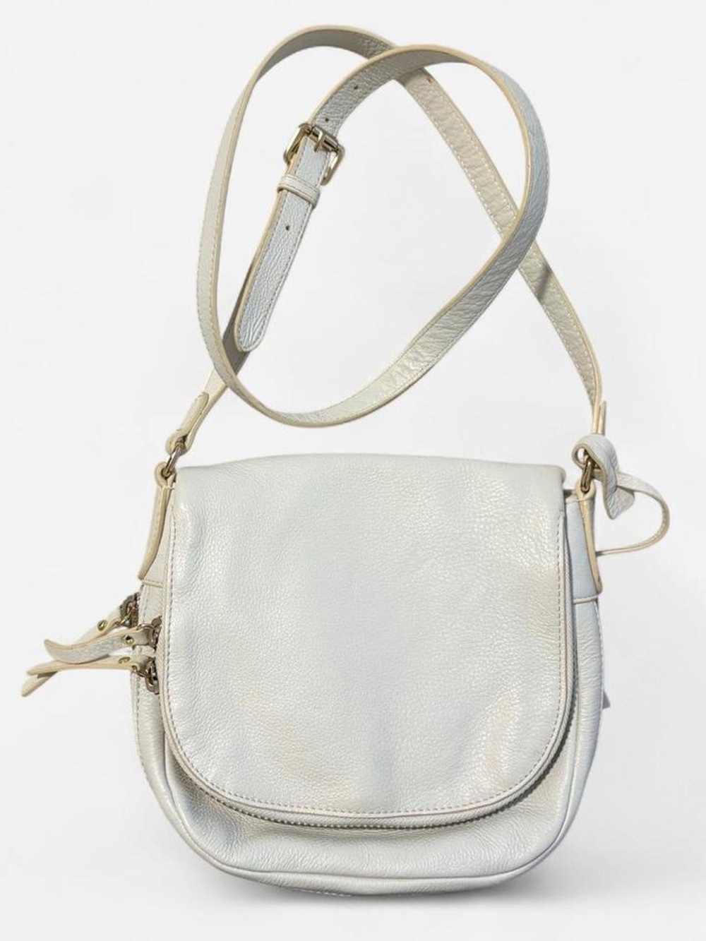 Vince Camuto Baily 2 100% leather white crossbody bag with adjustable strap
